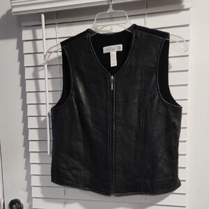 Valerie Stevens Black Lambskin Vest